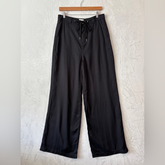 Hudson Jeans womens black casual high rise Tie Front Wide-Leg Pants size 29 - Picture 2 of 13